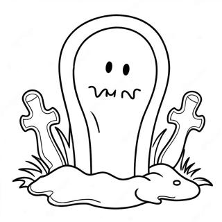 Spooky Tombstone Coloring Page 49173-39393