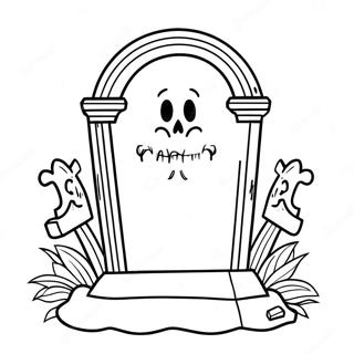 Spooky Tombstone Coloring Page 49173-39394