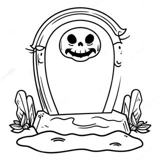 Spooky Tombstone Coloring Page 49173-39395