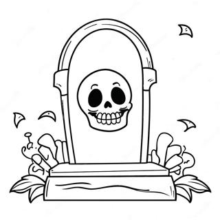 Spooky Tombstone Coloring Page 49173-39396