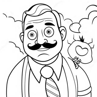 Creepy Hello Neighbor 2 Character Coloring Page 49183-43075