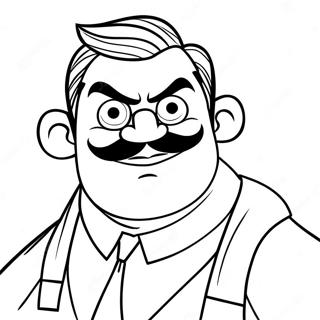 Creepy Hello Neighbor 2 Character Coloring Page 49183-43076