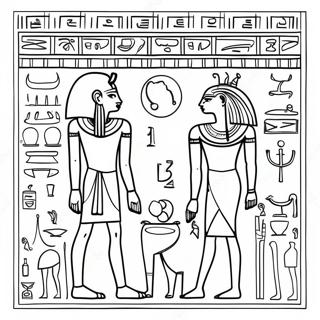 Ancient Egyptian Hieroglyphs Coloring Page 4922-4109