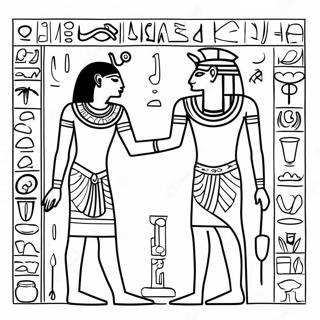 Ancient Egyptian Hieroglyphs Coloring Page 4922-4111