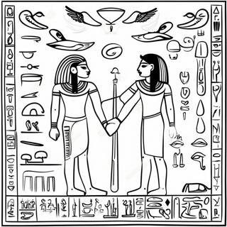 Ancient Egyptian Hieroglyphs Coloring Page 4922-4112