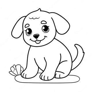 Playful Maltese Puppy Coloring Page 49233-39434