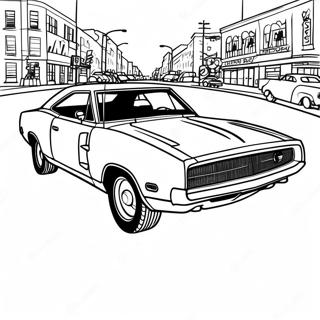 1970 Dodge Charger Racing Coloring Page 49243-39446