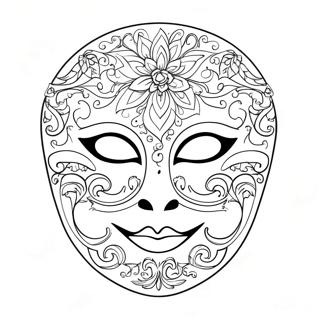 Elegant Phantom Of The Opera Mask Coloring Page 49273-39480