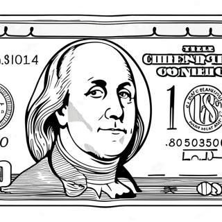 100 Dollar Bill Coloring Page 49292-39482