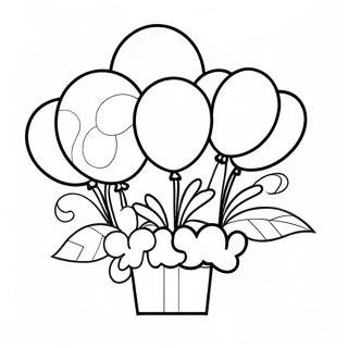 Colorful Balloon Bouquet Coloring Page 492-395