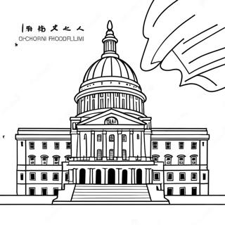 Colorful Government Building Coloring Page 49303-39505