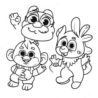 Adventurous Muppet Babies Coloring Page 4932-4120