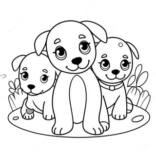 Cute Puppies At The Animal Shelter Coloring Page 49343-39527