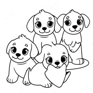 Cute Puppies At The Animal Shelter Coloring Page 49343-39528