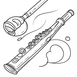 Flute Coloring Pages