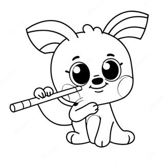 Cute Cartoon Flute Coloring Page 49353-39548