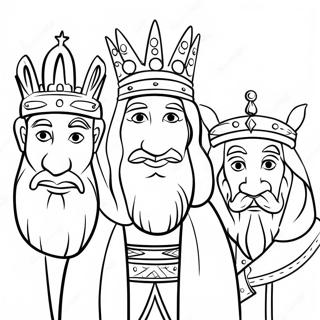 Three Kings Coloring Pages