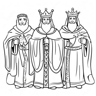 Majestic Three Kings Coloring Page 49363-39539