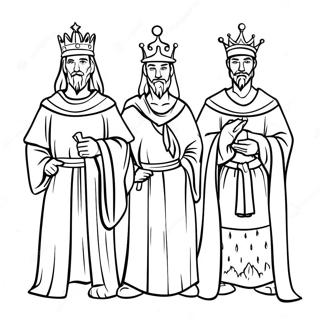 Majestic Three Kings Coloring Page 49363-39540