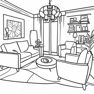 Modern Interior Design Coloring Pages