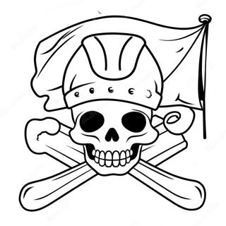 Skull And Crossbones Pirate Flag Coloring Page 49413-39586