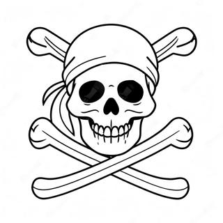 Skull And Crossbones Pirate Flag Coloring Page 49413-39587