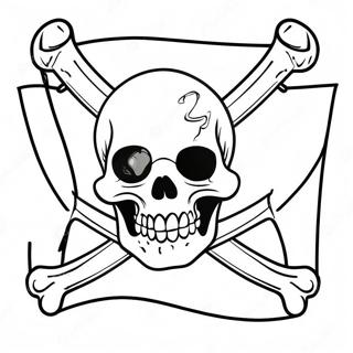 Skull And Crossbones Pirate Flag Coloring Page 49413-39588