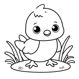 Cute Baby Chick Coloring Page 4941-4114