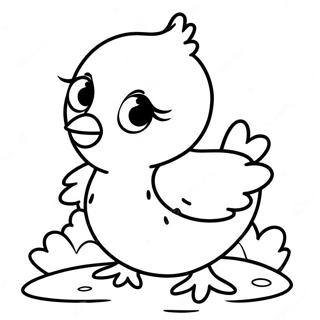 Cute Baby Chick Coloring Page 4941-4115