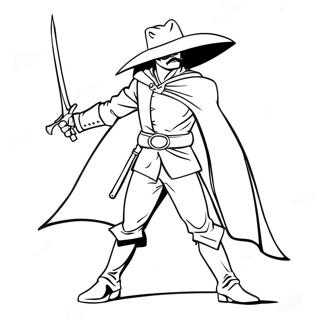 Zorro With His Sword Coloring Page 49423-39602