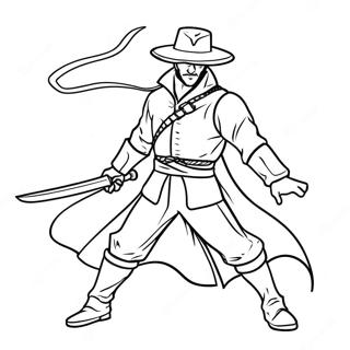 Zorro With His Sword Coloring Page 49423-39604