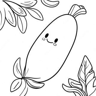 Colorful Lulav And Etrog With Smiling Faces Coloring Page 49453-39616