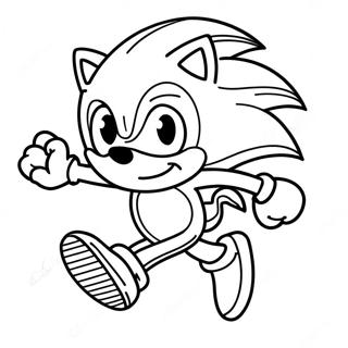 Sonic The Hedgehog Running Fast Coloring Page 49463-39621