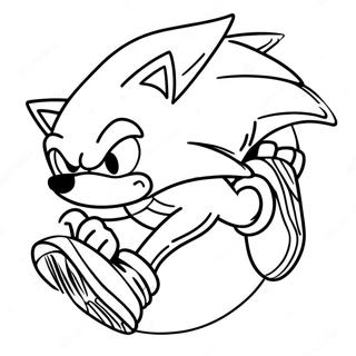 Sonic The Hedgehog Running Fast Coloring Page 49463-39622