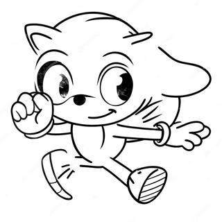 Sonic The Hedgehog Running Fast Coloring Page 49463-39623