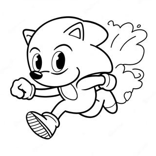 Sonic The Hedgehog Running Fast Coloring Page 49463-39624