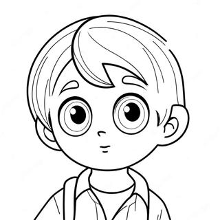 Cute Anime Boy Coloring Pages