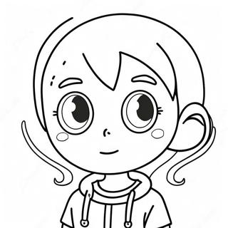 Cute Anime Boy With Big Eyes Coloring Page 49492-39640