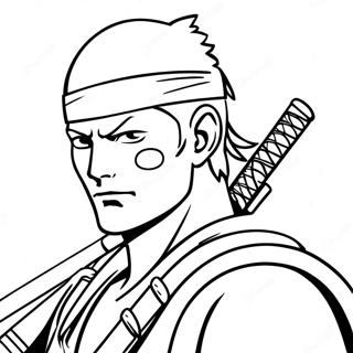 Zoro With His Sword Coloring Page 49503-39650