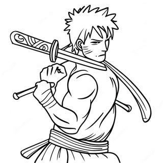 Zoro With His Sword Coloring Page 49503-39652