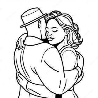 Black Couple Embracing Coloring Page 49512-39658