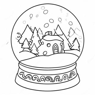 Snowglobe Coloring Pages