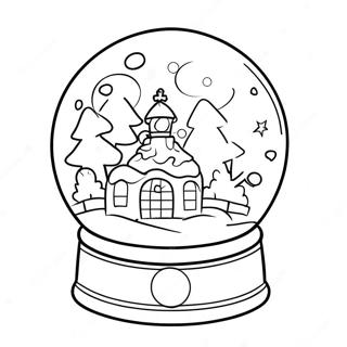 Snowglobe Winter Wonderland Coloring Page 4951-4126