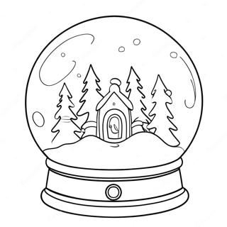 Snowglobe Winter Wonderland Coloring Page 4951-4127