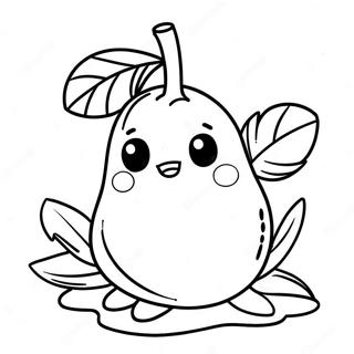 Cute Mango Character Coloring Page 49523-39662