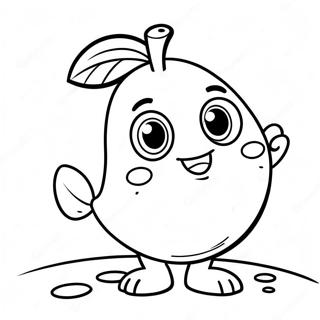 Cute Mango Character Coloring Page 49523-39663