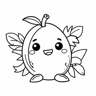 Cute Mango Character Coloring Page 49523-39664