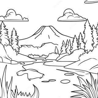 Washington State Scenic Landscape Coloring Page 49542-39678