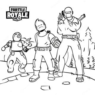 Epic Fortnite Battle Royale Scene Coloring Page 49553-39691