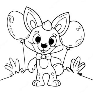 Funtime Foxy With Balloons Coloring Page 49573-39711